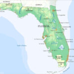 Physical Map Of Florida Pertaining To Map Of Florida With Lakes