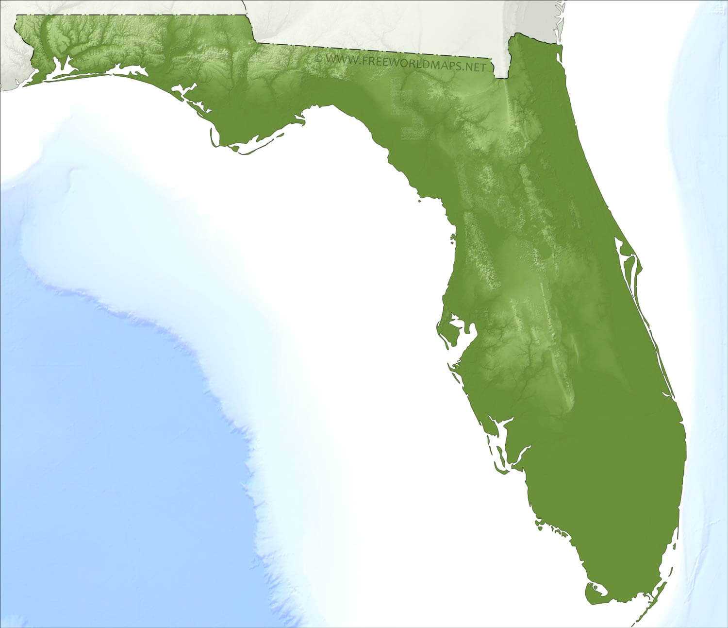 physical map of florida with regard to physical map of florida state 1 Physical Map Of Florida with regard to Physical Map Of Florida State