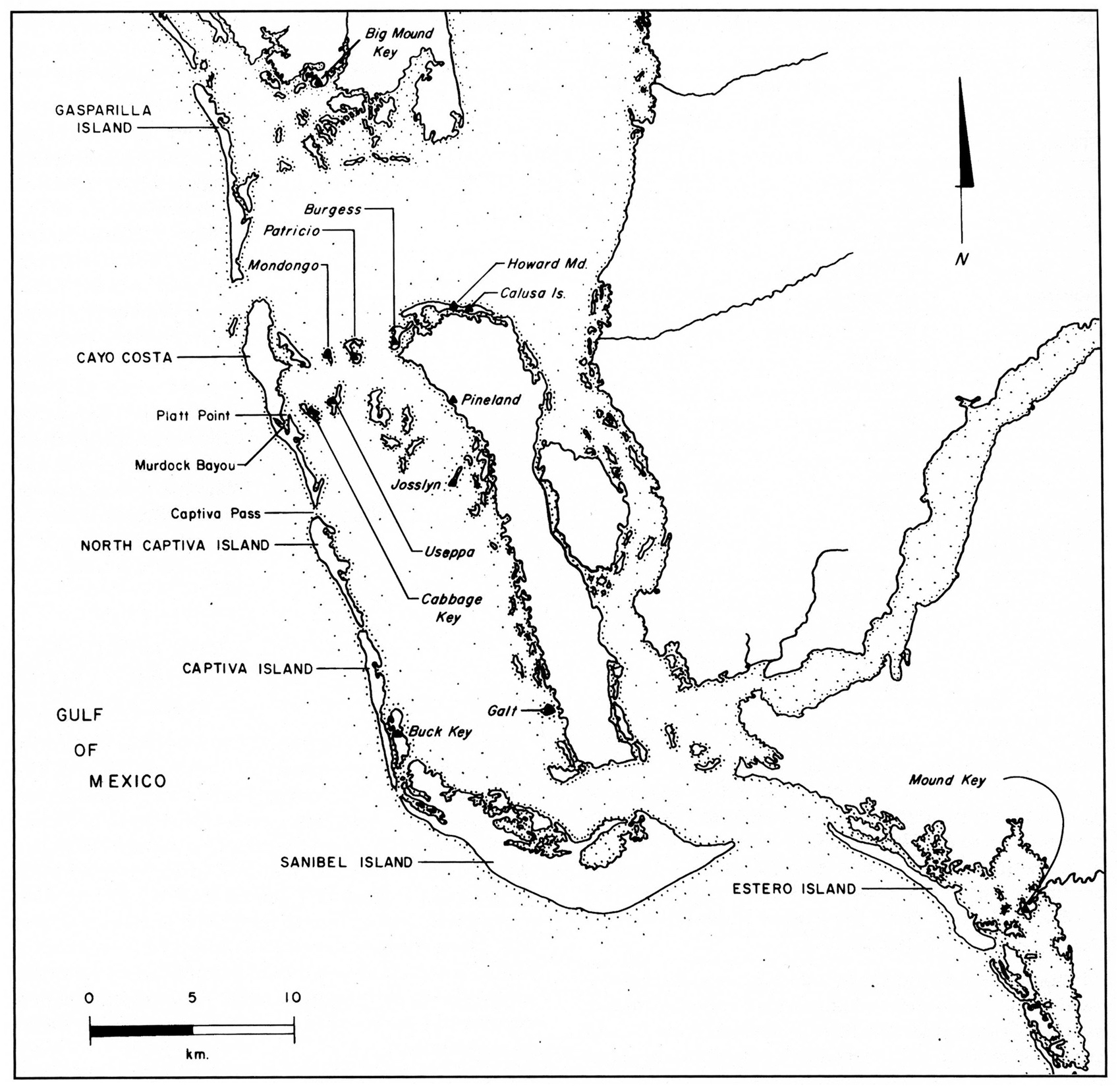 Pine Island Sound And Wilson Cut – Randell Research Center intended for Map of Pine Island Florida