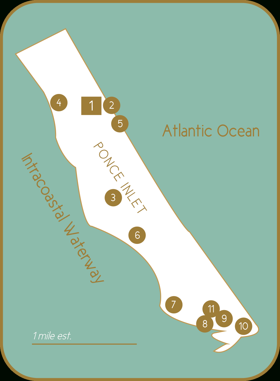 Ponce Inlet Map - Ponce Inlet Key within Map Of Ponce Inlet Florida