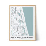Ponte Vedra Beach Map Poster   Your City Map Art   Positive Prints With Regard To Map Of Florida Ponte Vedra Beach