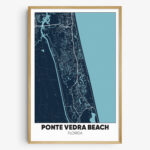 Ponte Vedra Beach Map Print, Florida Wall Art, Ponte Vedra Beach Pertaining To Map Of Florida Ponte Vedra Beach