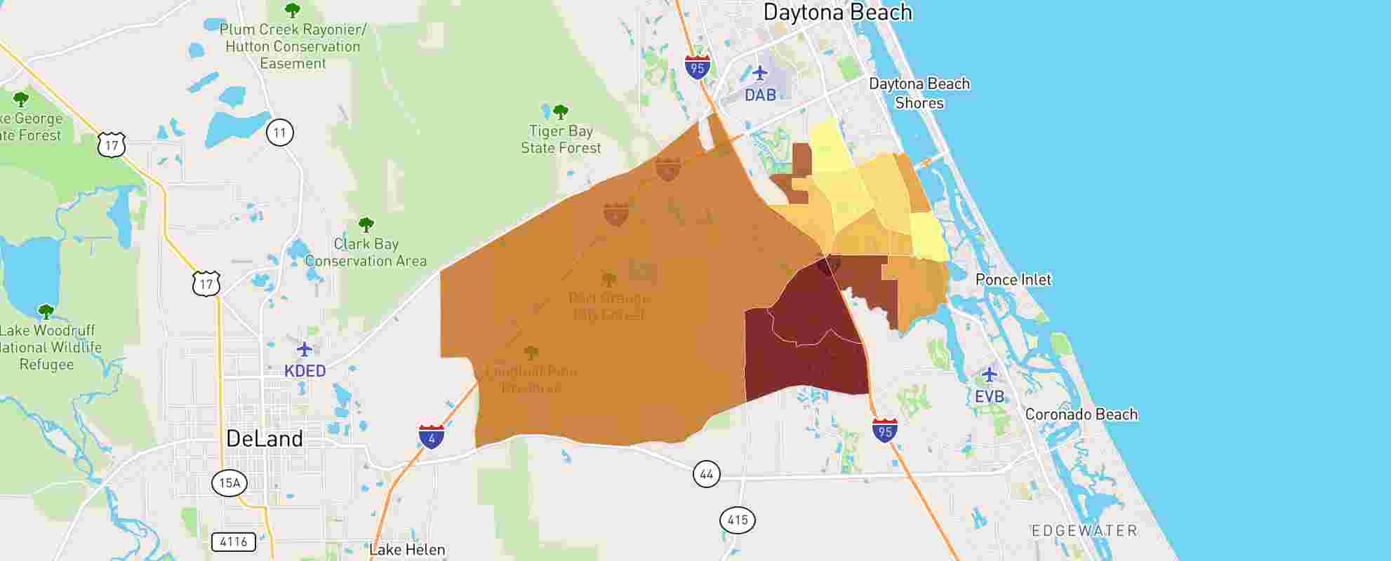 Port Orange, Fl Real Estate Market Data - Neighborhoodscout inside Map of Florida Port Orange