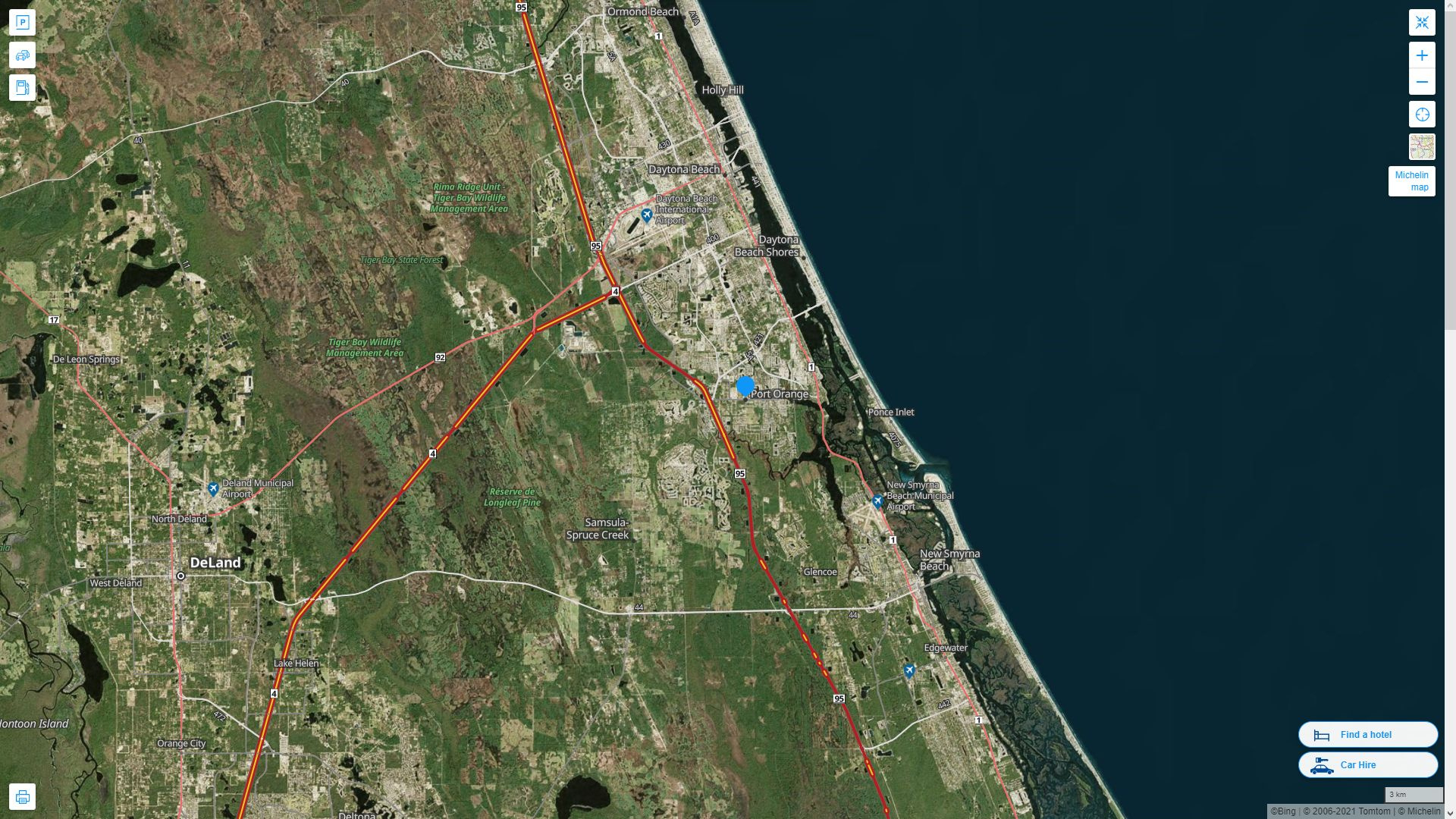 Port Orange, Florida Map intended for Map Of Florida Port Orange