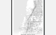 Port Richey Florida Map Poster, Modern Home Decor Wall Art Print – Custom  Maps & Posters with regard to Map of Florida Port Richey
