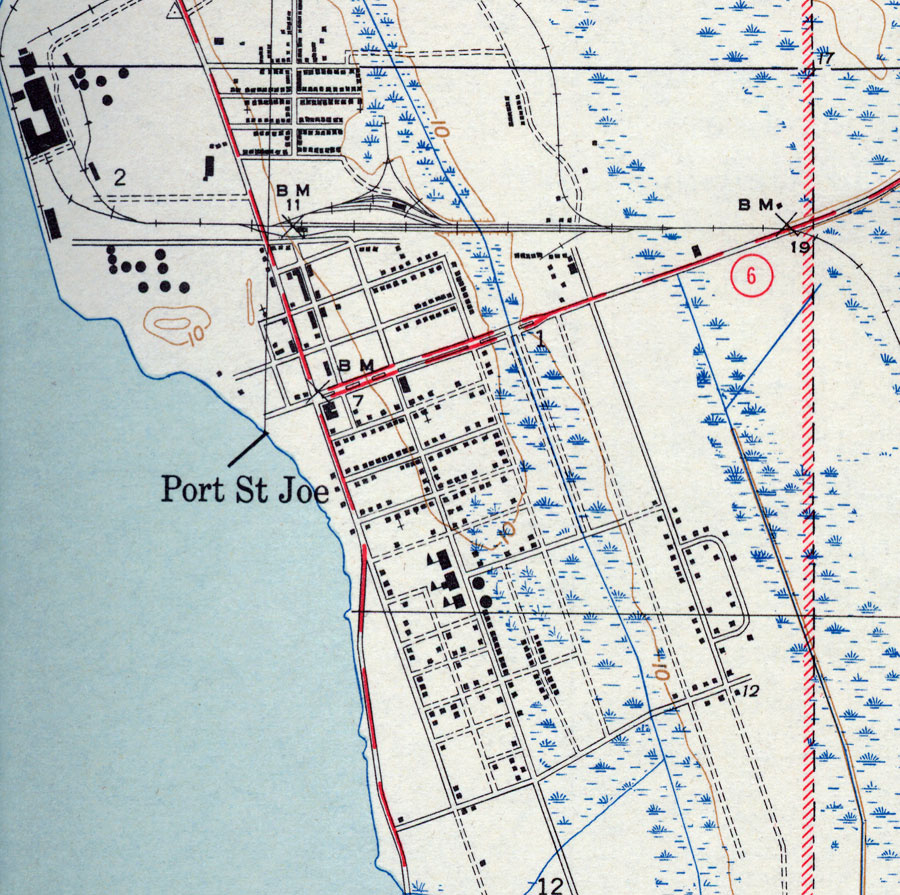 Port St. Joe, 1943 for Map of Port St Joe Florida