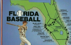 Postcard Florida Baseball Map Of Spring Training Sites . 4 X 6 P3 throughout Map of Florida Spring Training
