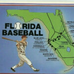 Postcard Florida Baseball Map Of Spring Training Sites . 4 X 6 P3 With Regard To Map Of Spring Training In Florida