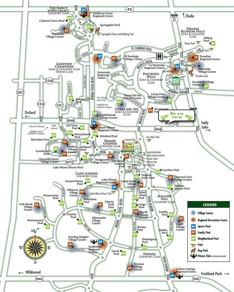 Rental Int The Villages Florida |Map Location | Contact regarding Street Map Of The Villages Florida
