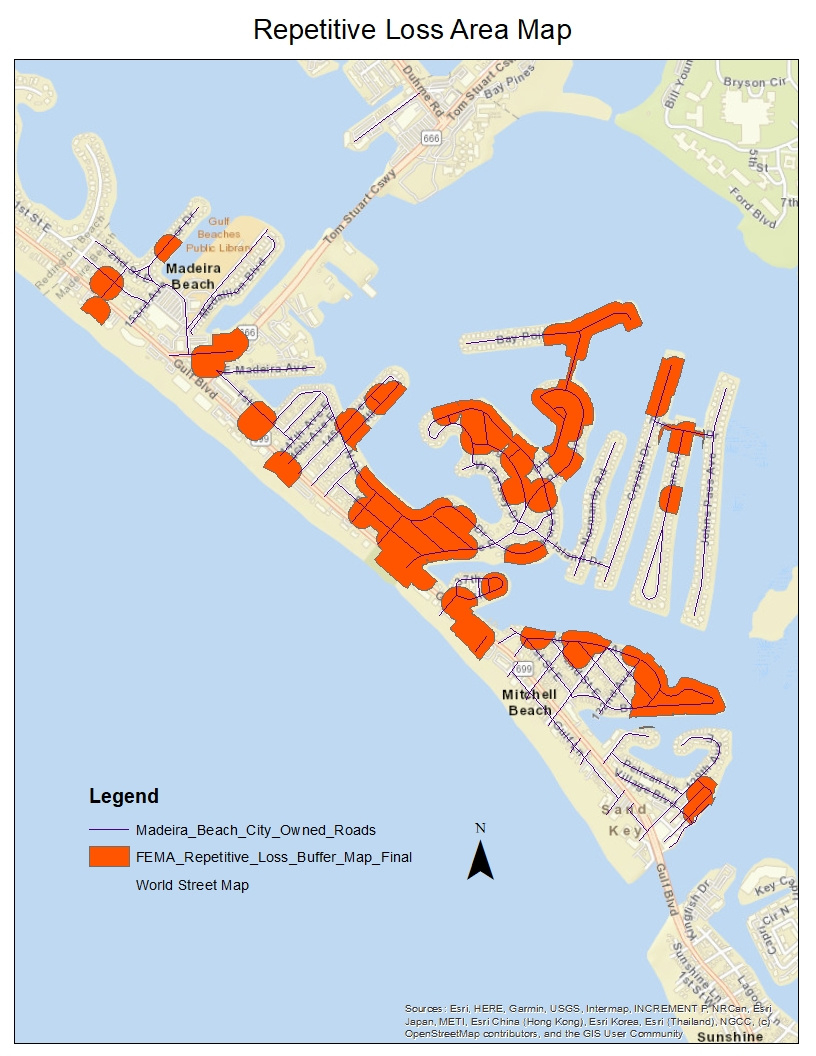 Repetitive Loss Area Map - Madeira Beach, Fl pertaining to Madeira Beach Map Of Florida