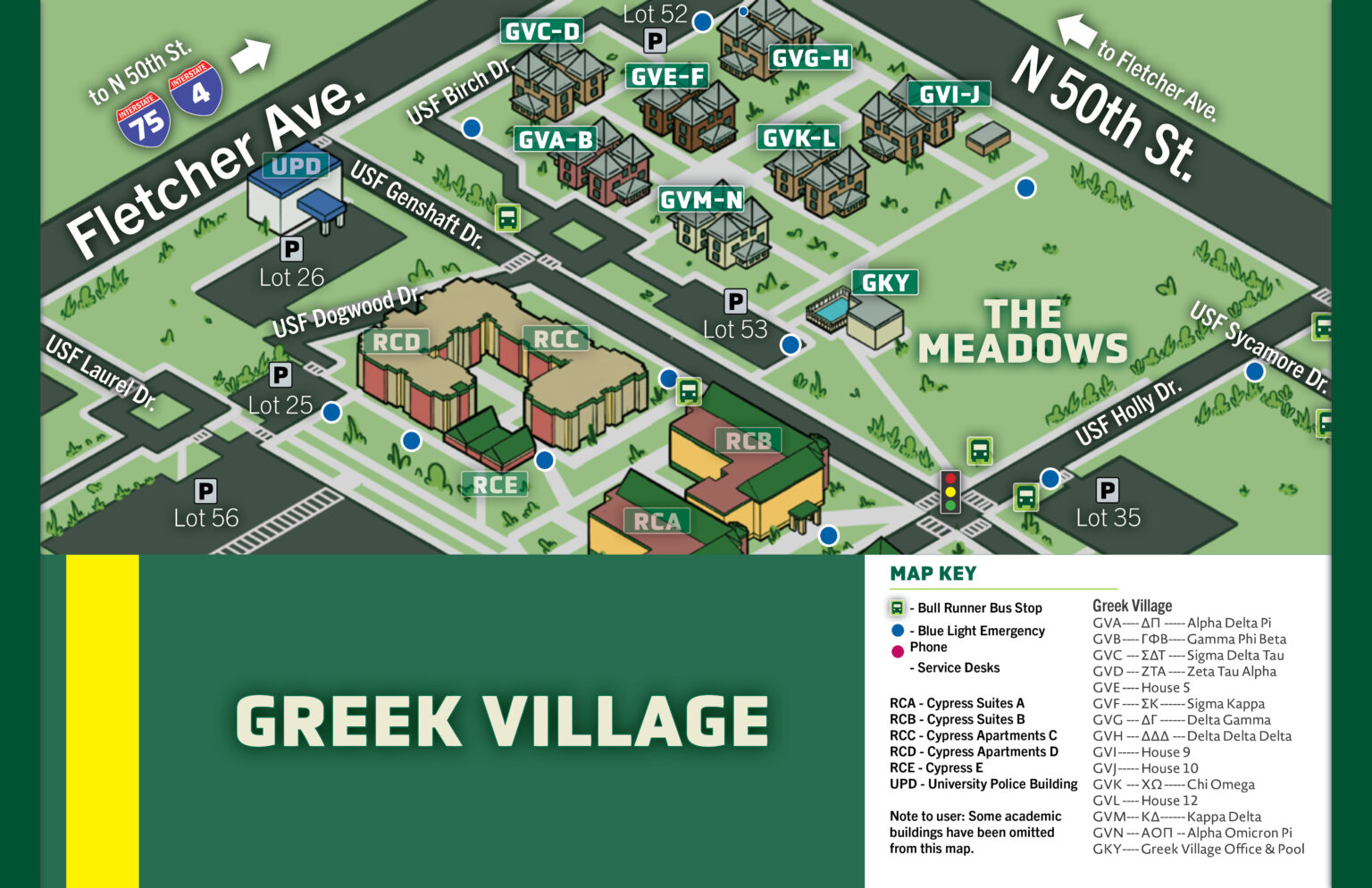 University Of South Florida Tampa Campus Map | Maps Of Florida