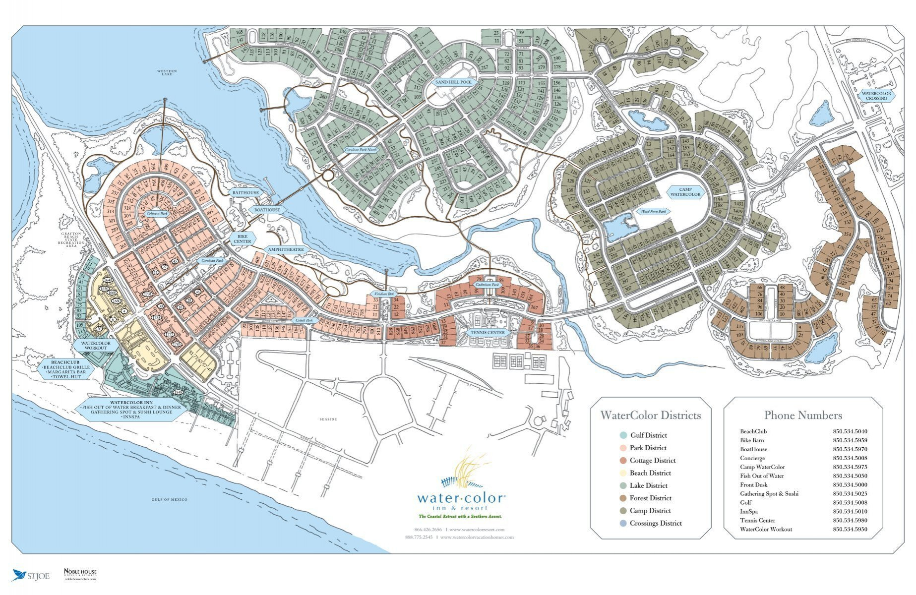 Resort Map - Watercolor Inn &amp;amp; Resort throughout Map of Watercolor and Seaside Florida
