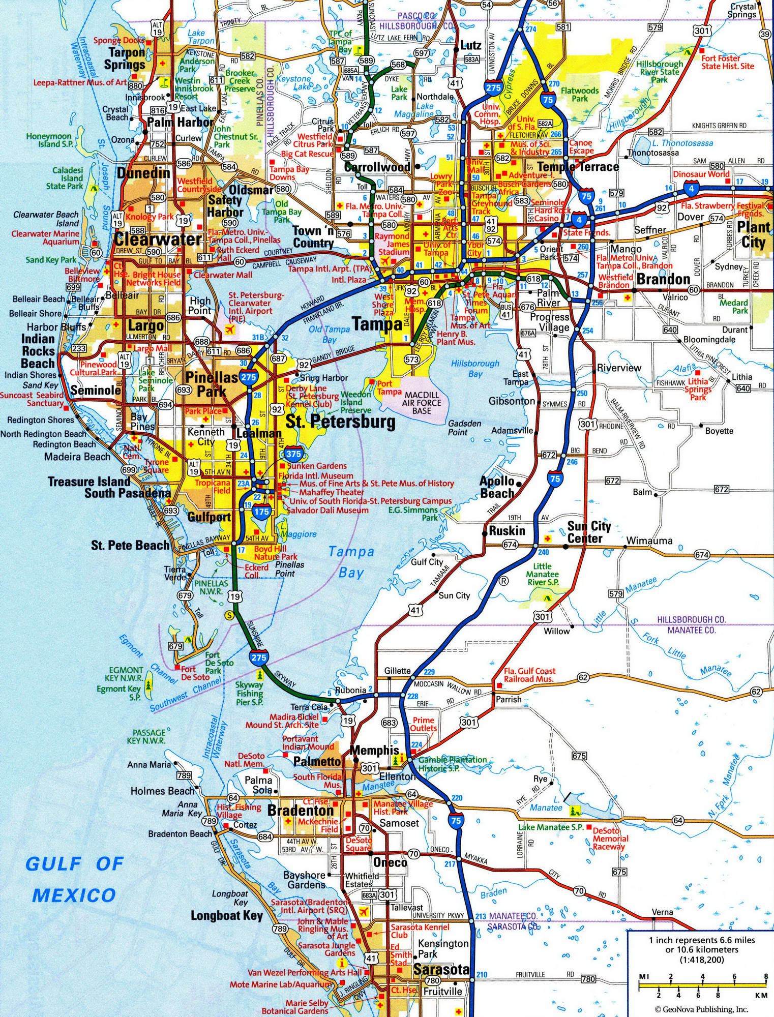 Road Map Of Tampa, Florida Usa. Map Of Tampa With Road And Highway within Road Map of Tampa Florida