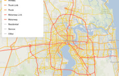 Roads In The City Of Jacksonville, Florida throughout Road Map Of Jacksonville Florida