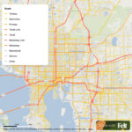Roads In The City Of Tampa, Florida With Regard To Map Of Toll Roads In Tampa Florida
