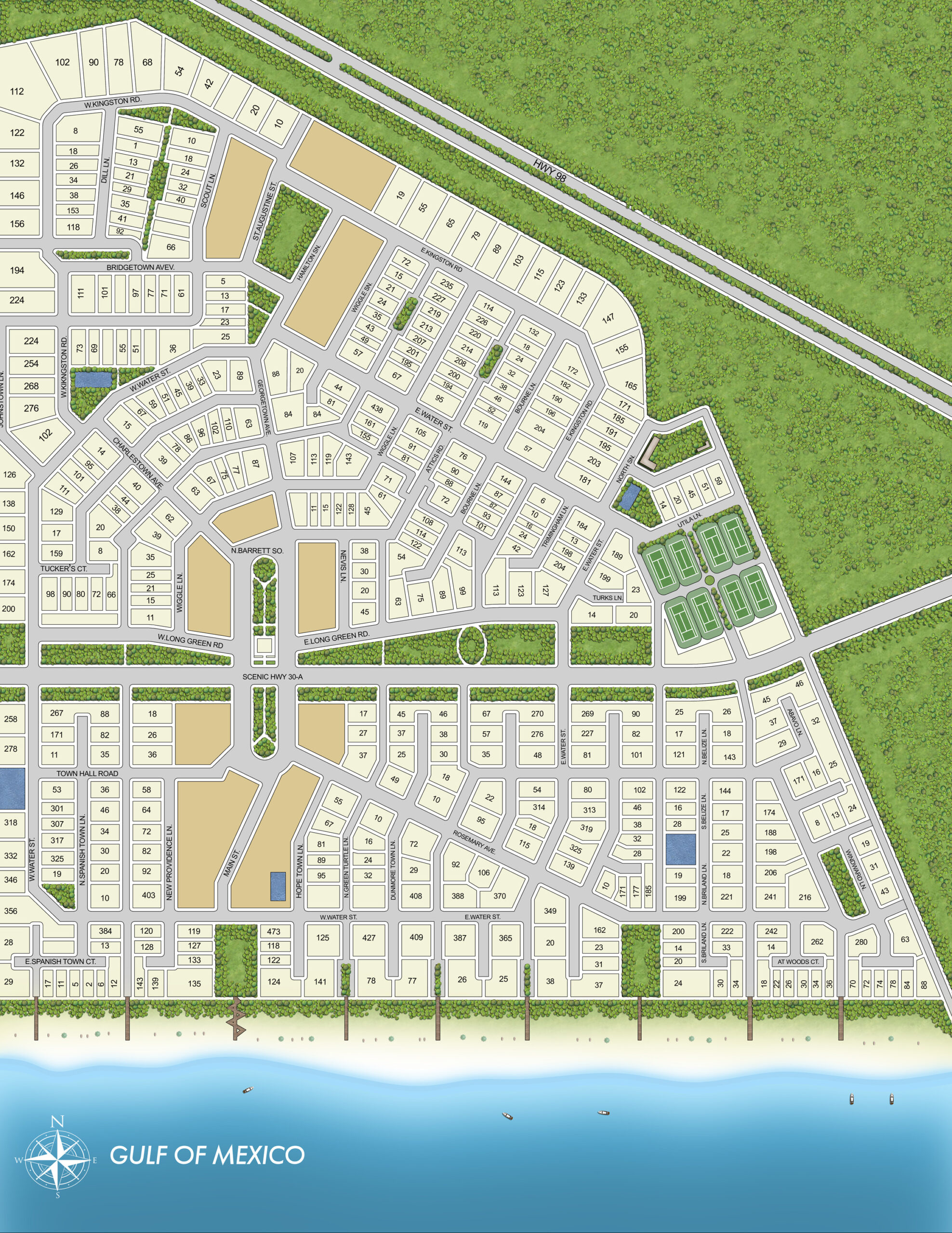 Rosemary Beach Community Map regarding Map Of Florida Rosemary Beach