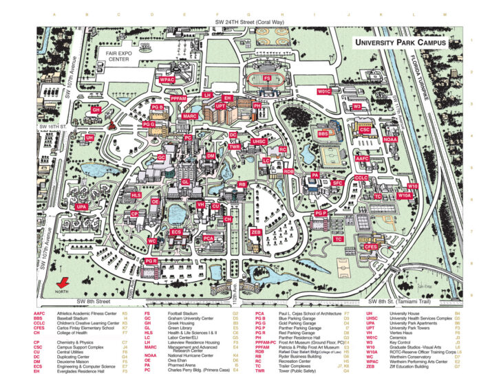Map of Florida State University Campus