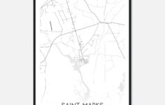 Saint Marks Florida Map Poster, Modern Home Decor Wall Art Print - Custom  Maps &amp; Posters with Map Of St Marks Florida