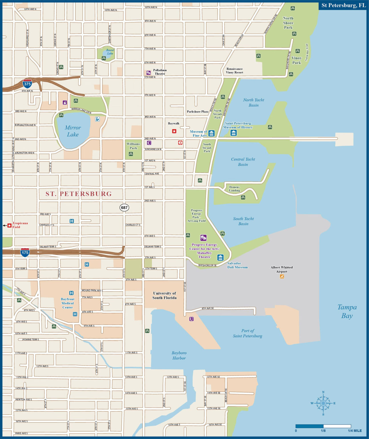 Map Of St Petersburg Florida | Maps Of Florida