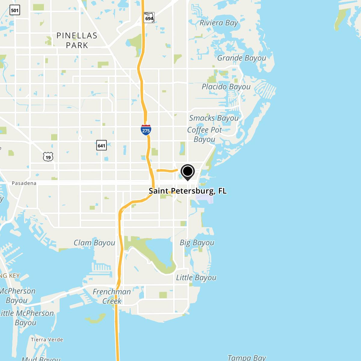 Saint Petersburg, Fl Map &amp;amp; Directions - Mapquest inside Map of Florida with St Petersburg