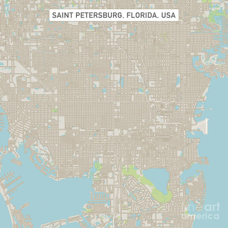 Street Map of St Petersburg Florida