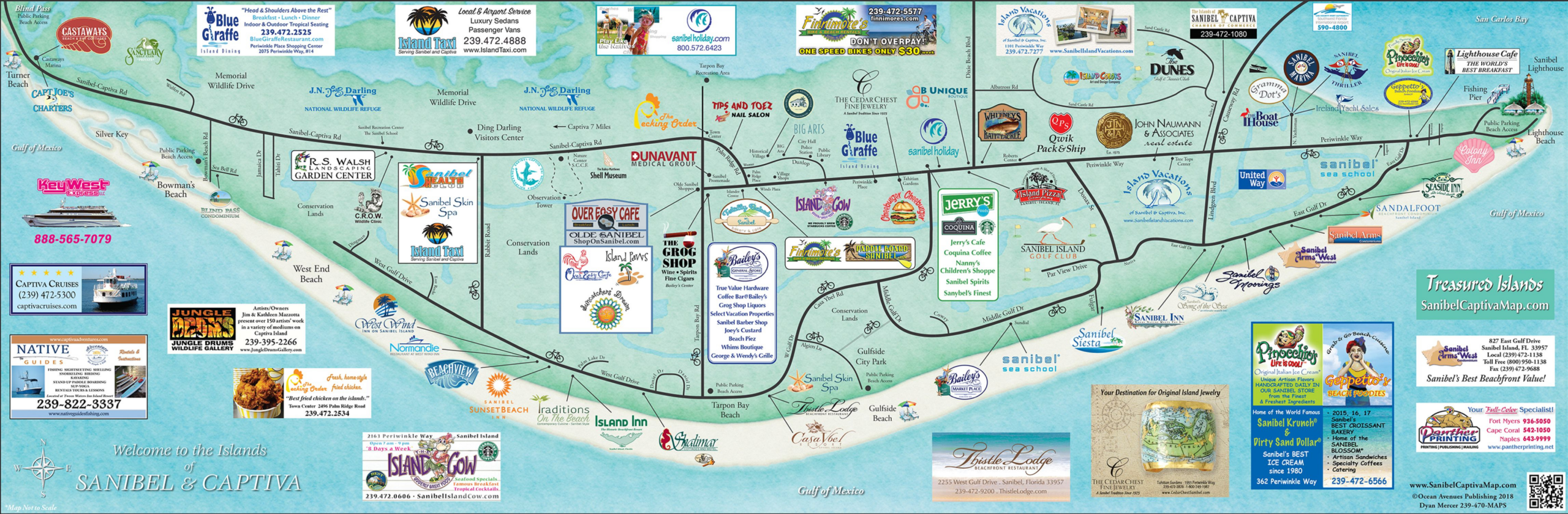 Sanibel Island Map | Guest Information | Island Inn within Map Of Sanibel Island In Florida