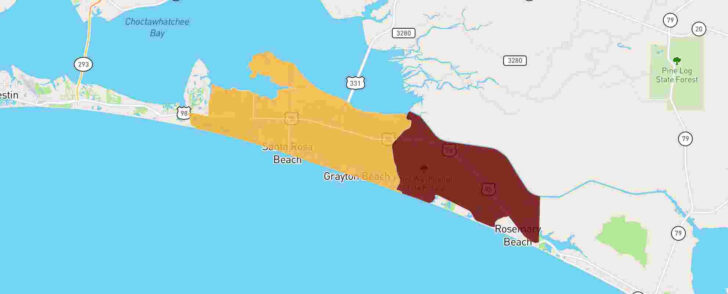 Map of Florida Santa Rosa Beach