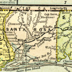Santa Rosa County, 1890 Throughout Map Of Santa Rosa County Florida
