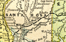 Santa Rosa County, 1890 throughout Map of Santa Rosa County Florida