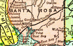 Santa Rosa County, 1898 inside Map of Santa Rosa County Florida