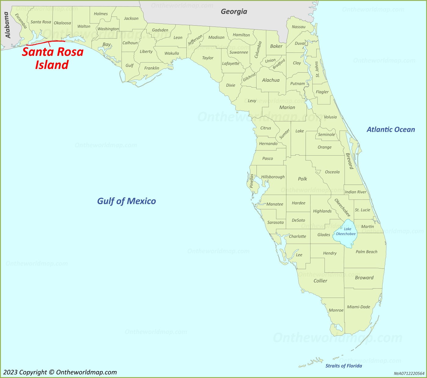 Santa Rosa Island Map | Florida, U.s. | Detailed Maps Of Santa in Map Of Florida Santa Rosa Beach