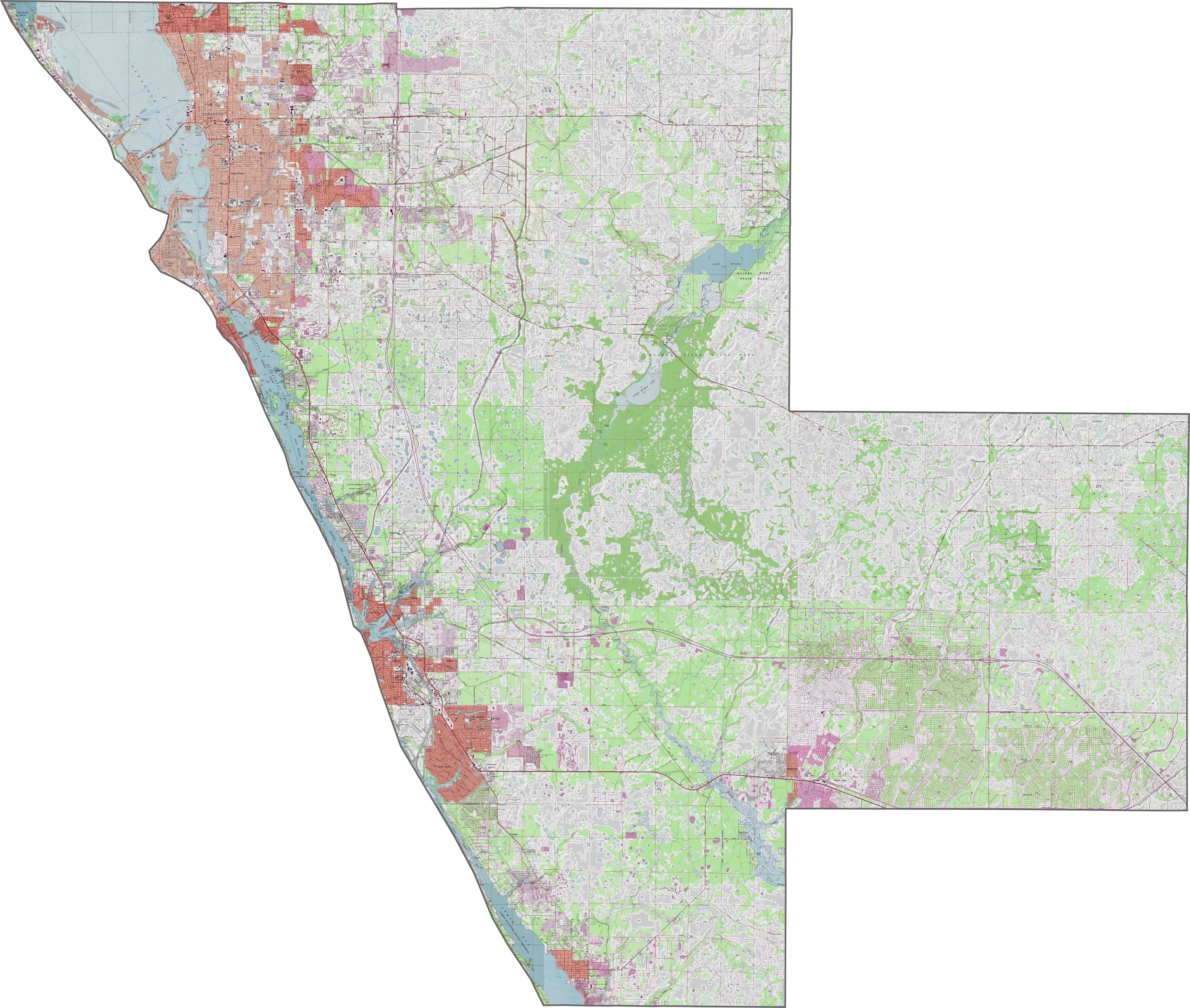 Sarasota County Map, Florida - Us County Maps with Elevation Map of Sarasota Florida