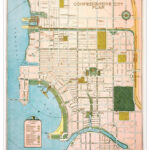 Sarasota Florida General Plan City Map Vintage Reprint Print Circa With City Map Of Sarasota Florida
