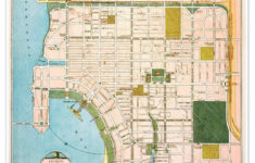 Sarasota Florida General Plan City Map Vintage Reprint Print Circa with City Map Of Sarasota Florida
