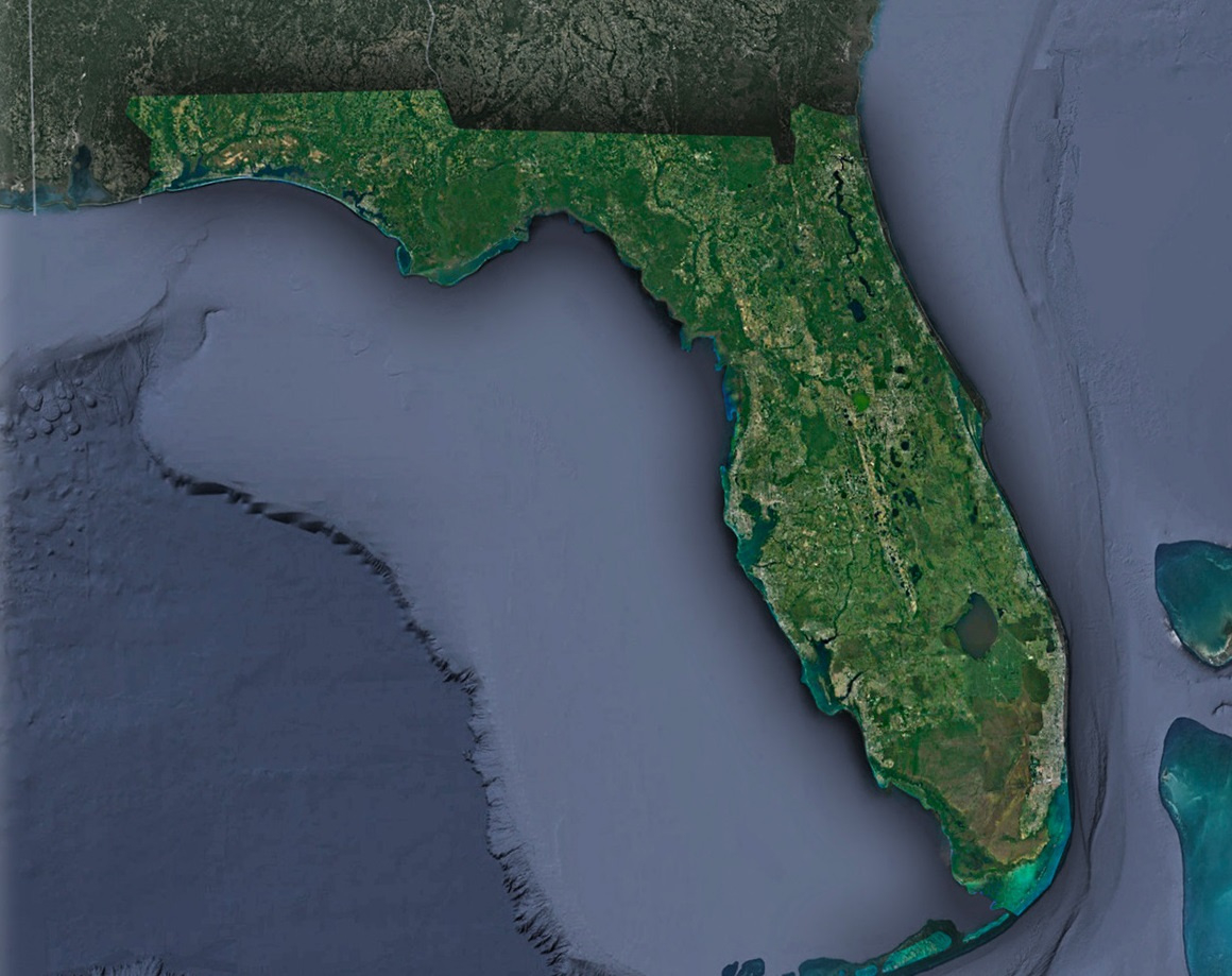 Satellite Map Of Florida - Whiteclouds in Map Of Florida Google Maps