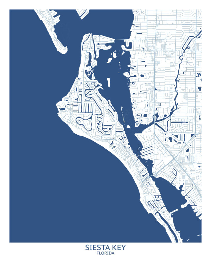 Map of Siesta Key Beach Florida