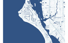 Siesta Key Florida Map - Pittsburgh Map Company - Etsy with Map of Florida Showing Siesta Key