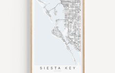 Siesta Key Map Print, Florida Map Print, Siesta Key Florida Poster throughout Map of Florida Siesta Key