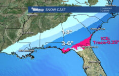 Snow In Florida: Winter Storm Sweeps Across Panhandle pertaining to Map of Snow in Florida