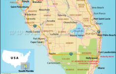 South Florida Map - Usa Coastal Regions throughout Map of Cities in Southern Florida