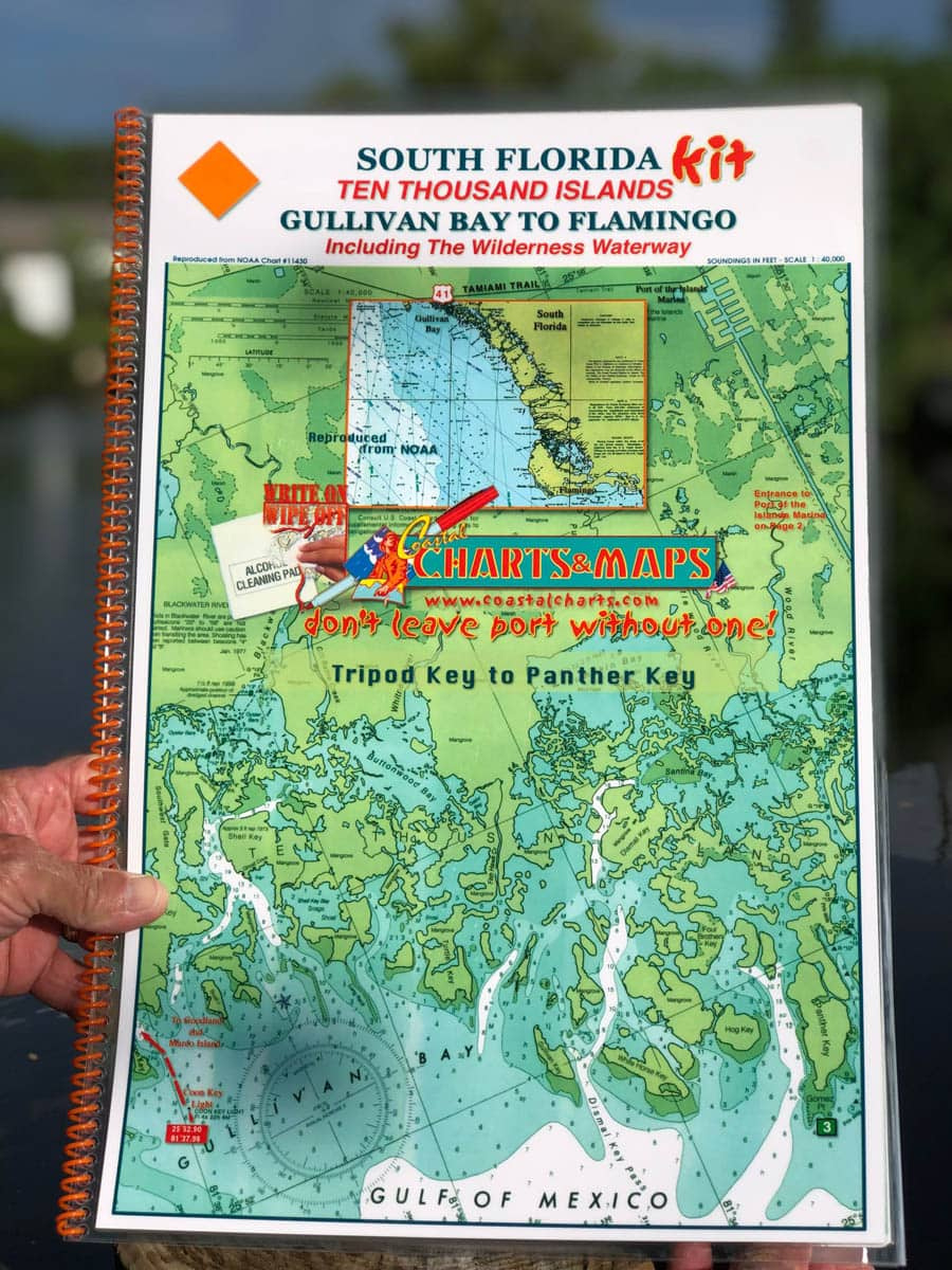 South Florida Nautical Chart Kit - Ten Thousand Islands Gullivan Bay To Flamingo Including The Wilderness Waterway in Map of Ten Thousand Islands Florida