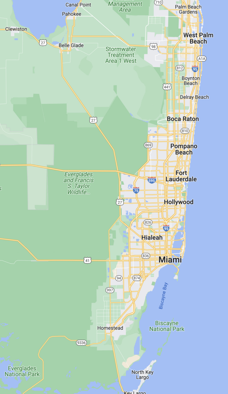 Boca Raton Map of Florida