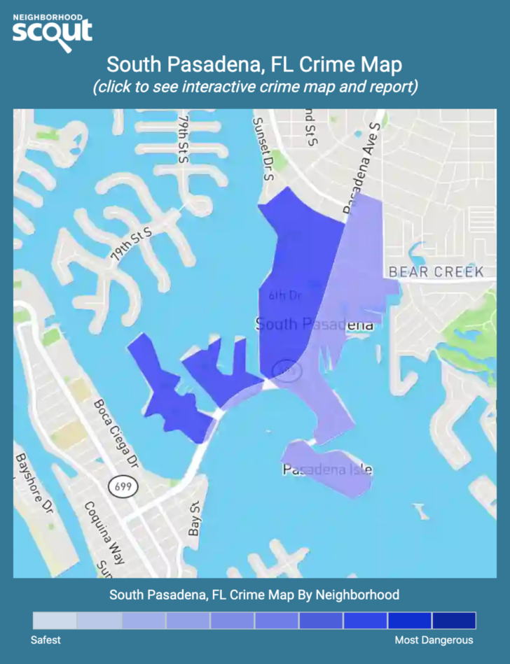 Map of South Pasadena Florida