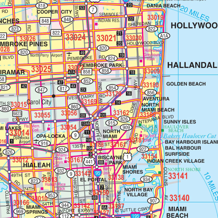 East Coast Map of South Florida