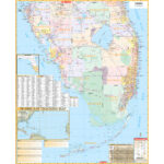 Southern Florida Regional Wall Mapkappa   The Map Shop Within Map Of South Florida