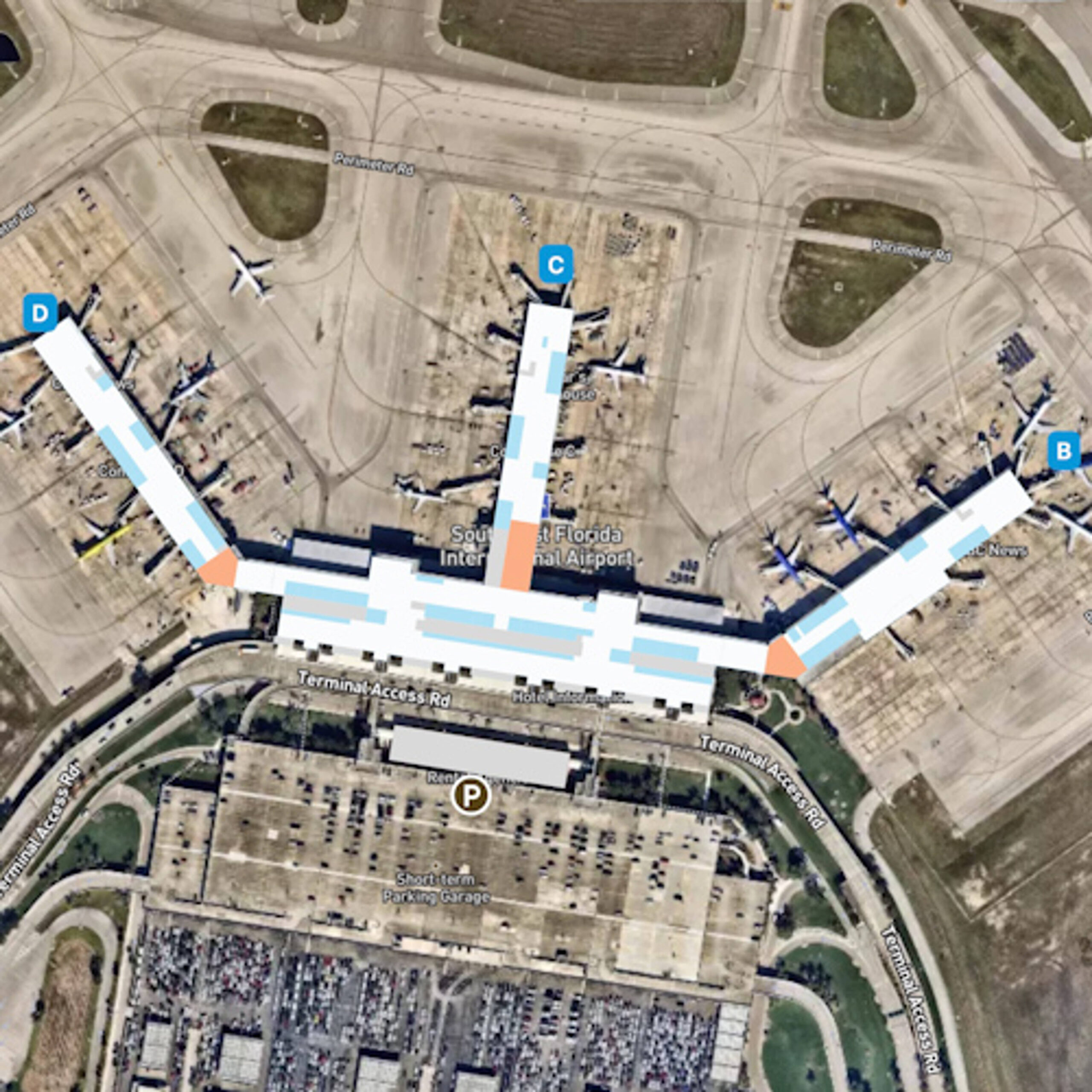 Southwest Florida Airport Map: Guide To Rsw&amp;#039;S Terminals for Map Of Southwest Florida International Airport