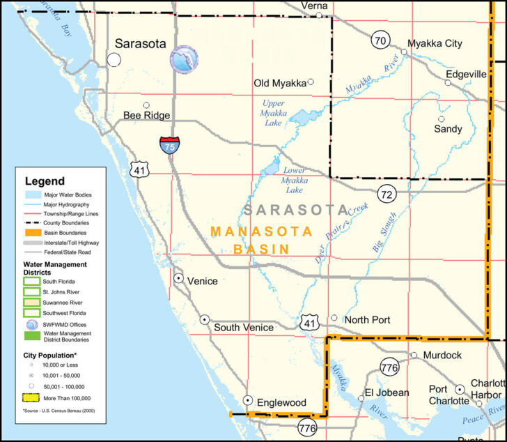 County Map of Southwest Florida