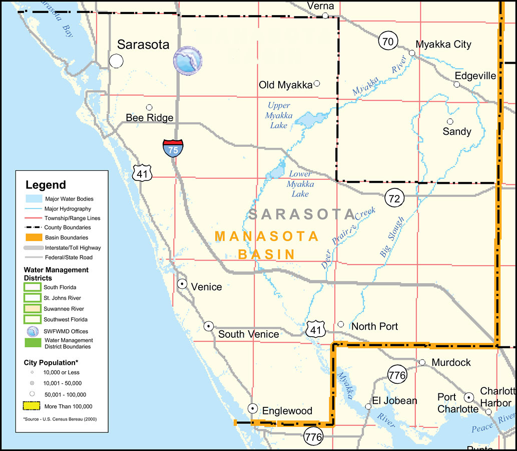 Southwest Florida Water Management District- Sarasota County intended for County Map Of Southwest Florida