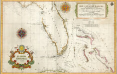Spanische Karte Von Florida Und Den Bahamas, 1805 regarding Map of Florida and the Bahamas