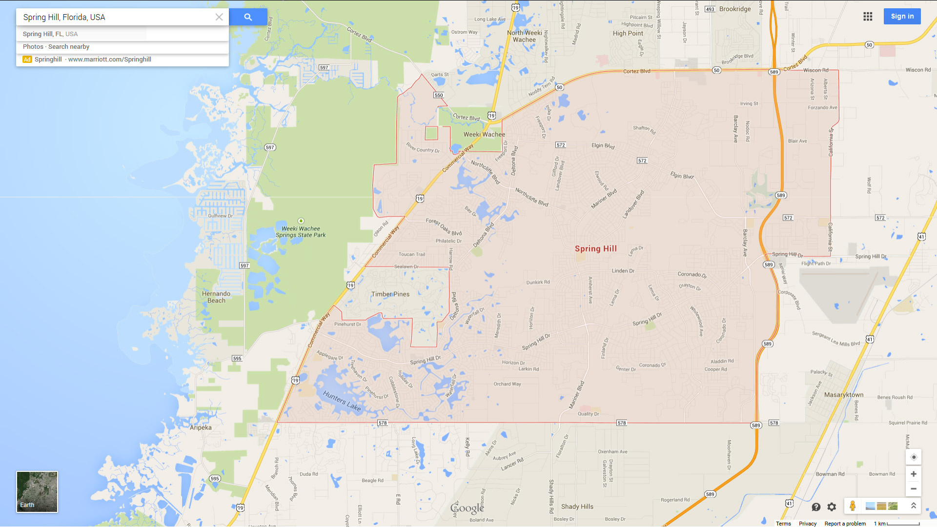 Spring Hill Florida Map - United States within Map Of Florida Spring Hill